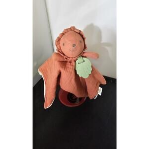 Tikiri Zoo Organic Comforter with Rubber Teether